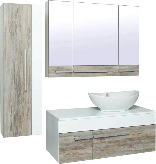 Зеркало-шкаф Runo Вудлайн 100, крафтовый дуб