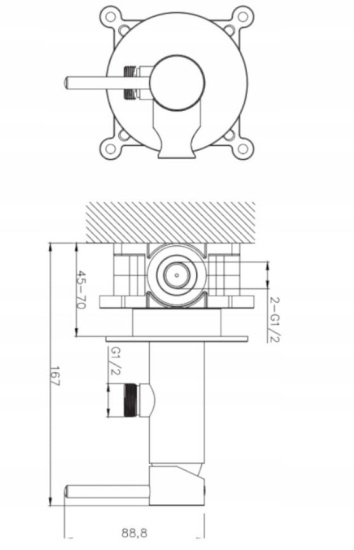 Гигиенический душ Omnires Y SYSYBI2BL со смесителем