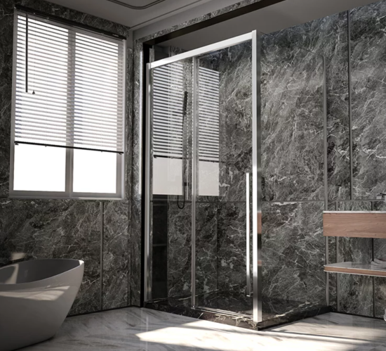 Душевой уголок Veconi Premium Trento PTC-SP-30CH 140x100, профиль хром