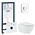 Инсталляция Grohe Rapid SL 38772001 с кнопкой + унитаз подвесной beWash Bogen 88393201