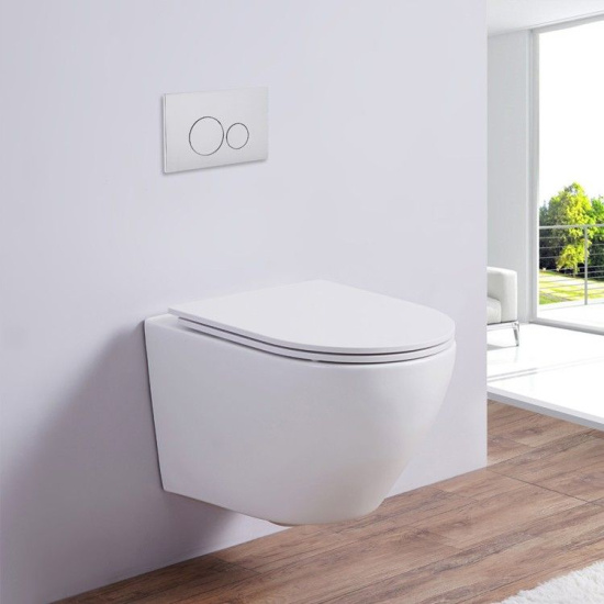 Инсталляция Tece TECEloop K440921 с кнопкой + унитаз подвесной CHARUS ESTELLA RIMLESS EWC700-121W