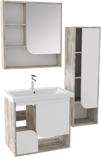 Тумба с раковиной Runo Сити 70 дуб скандинавский