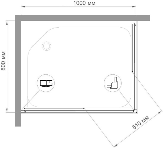 Душевой уголок Royal Bath HPD RB8100 HPD-T-CH 100x80