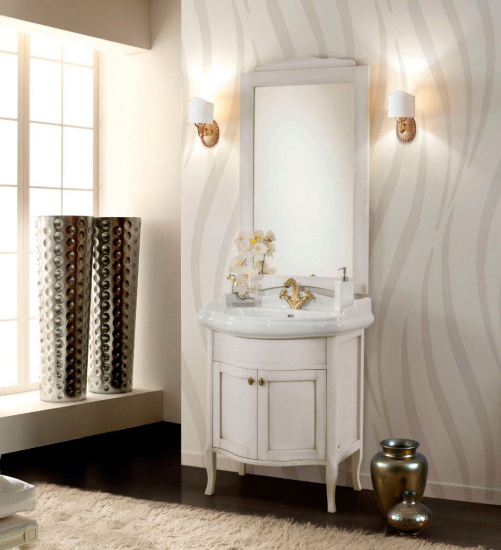 Зеркало Cezares Lorenzo bianco patinato