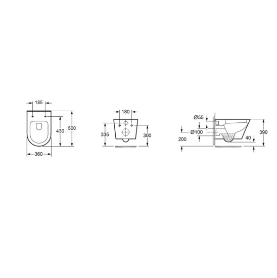 Унитаз подвесной BelBagno Tre BB8001CHR/SC