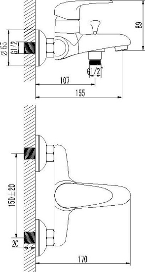 Душевой комплект Lemark Pramen LM3302C + LM3306C