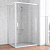 Душевой уголок Vegas Glass ZP+ZPV 130*70 01 01 профиль белый, стекло прозрачное