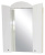 Зеркало-шкаф Misty Илона 90 с подсветкой, белая эмаль