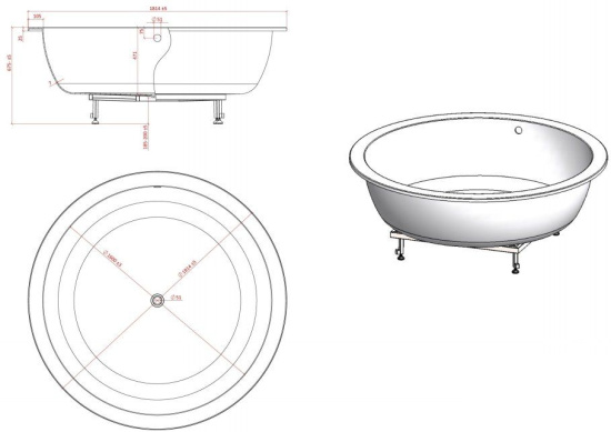 Ванна из искусственного камня Astra-Form Олимп
