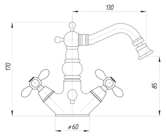 Смеситель для биде Migliore Princeton Plus ML.PRP-8044.CRDO