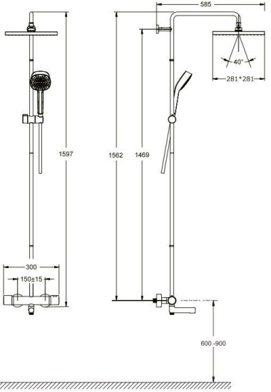 Душевая стойка Jacob Delafon Atom E26238-CP