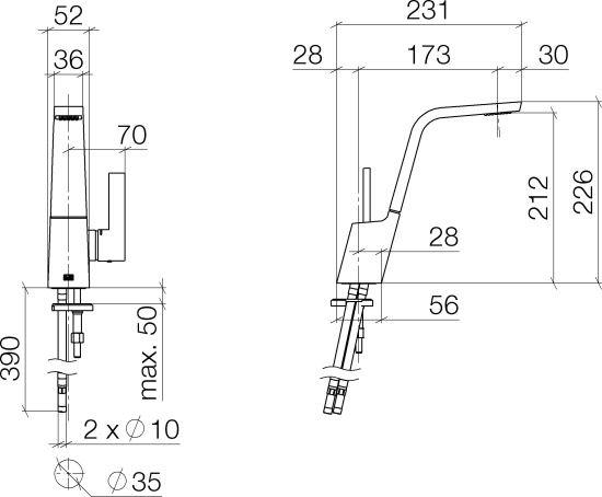 Смеситель для раковины Dorn Bracht CL.1 33521705-06 матовая платина