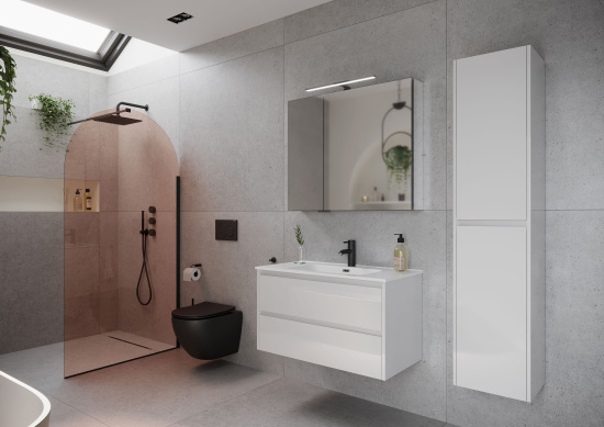 Мебель для ванной Sancos Libra 90 белый глянец