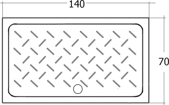 Поддон для душа RGW Ceramics CR-147 70х140х10