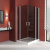 Душевой уголок Vegas Glass EFA-F LUX 110*100 01 07 R, профиль белый, стекло графит