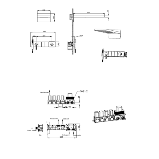 Душевая система Boheme Zodiac 132-BRB