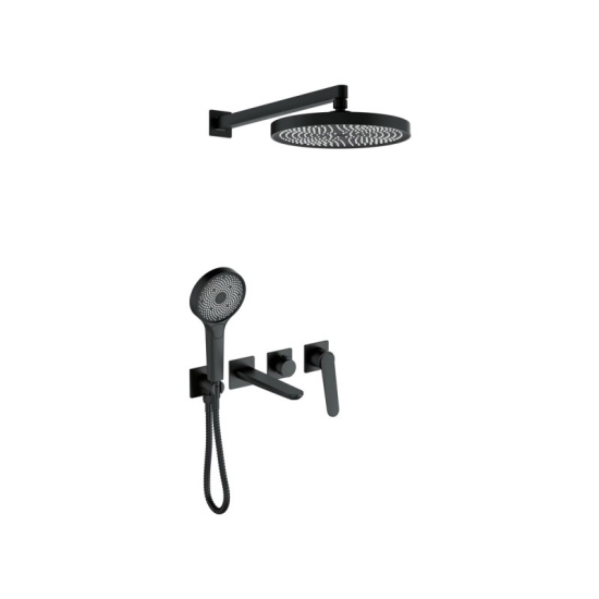 Душевая система Bronze de Luxe  Icon 3009CB, черный