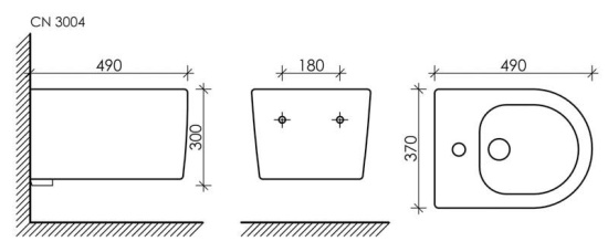 Подвесное биде Ceramica Nova Moments CN3004