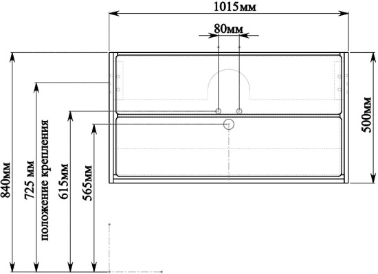 Мебель для ванной Sanvit Бруно-2 100