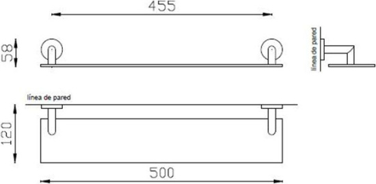 Полка Nofer Line 16515.B глянцевая