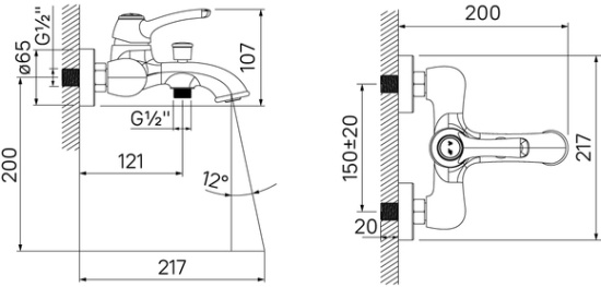 Смеситель для ванны Iddis Oldie OLDYG00i02