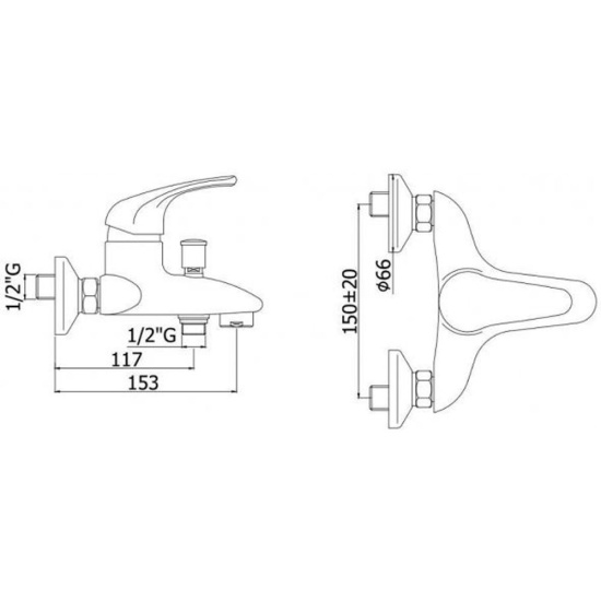 Комплект смесителей Paffoni Nettuno Due 255119 3 в 1 (сет 1)