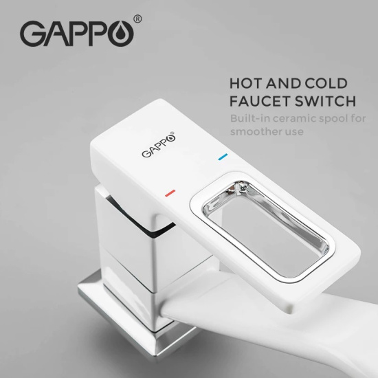 Смеситель для кухни Gappo G4517-8, белый