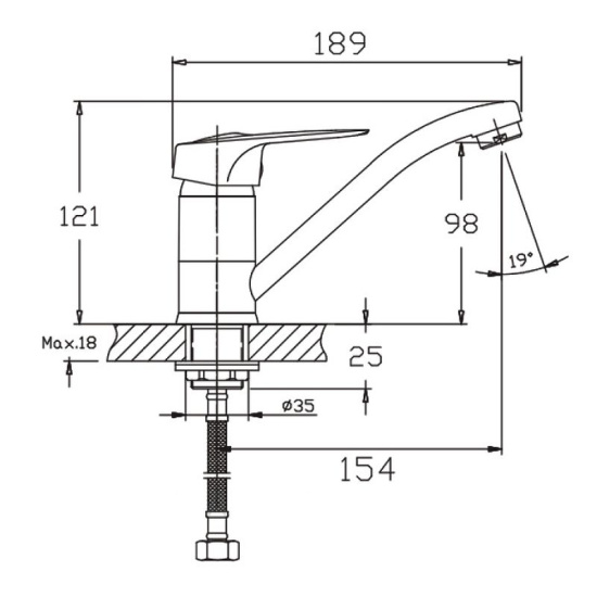 Смеситель для кухни Haiba HB4537-2