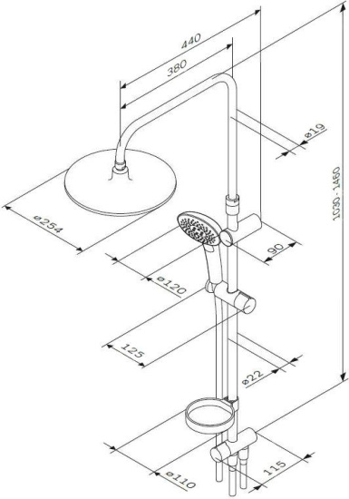 Душевая стойка AM.PM Spirit V2.0 F0770A100