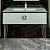 Тумба с раковиной Armadi Art Lucido 100 жемчужная белая, раковина 852-100-W, ножки хром