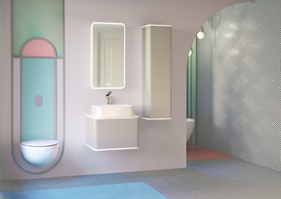 Зеркало-шкаф Jorno Pastel 46, французский серый