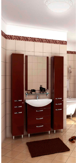 Зеркало Aquaton Ария 65 темно-коричневое