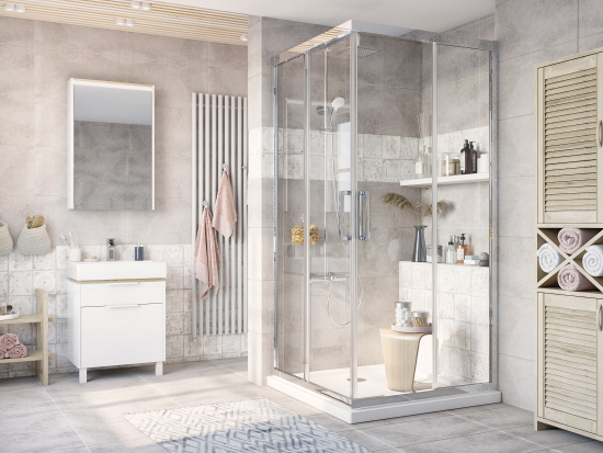 Душевой уголок STWORKI Дублин 110x110 см профиль хром глянец