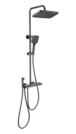 Душевая стойка Wonzon & Woghand Muse Piano WW-B4132-A-BGG с техническим душем и термостатом