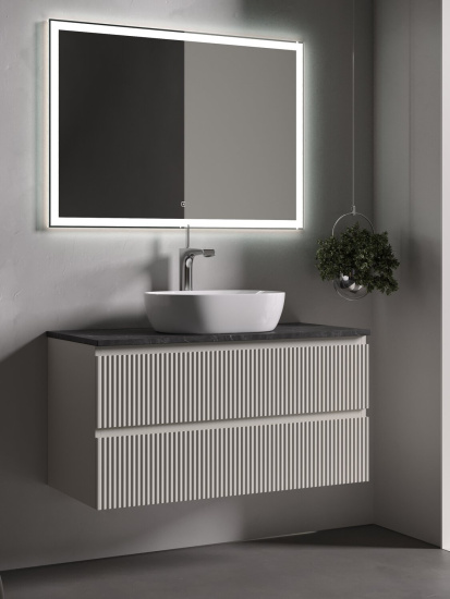 Тумба с раковиной Sancos Snob R 100 Beige Soft SNR100CE, подвесная