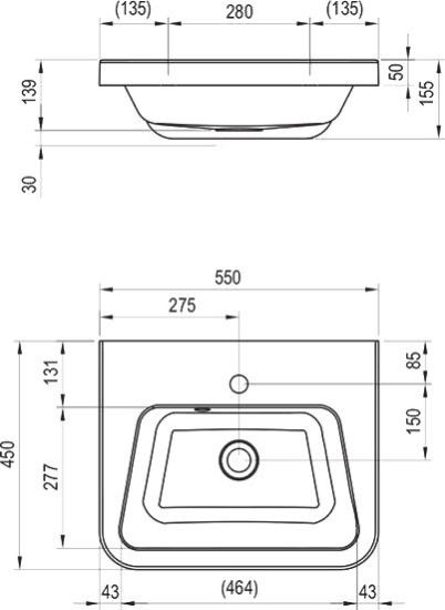 Мебель для ванной Ravak SD 10° 55 темный орех