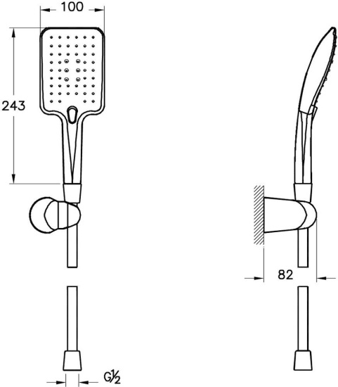 Душевая система VitrA Win S A49265EXP с внутренней частью
