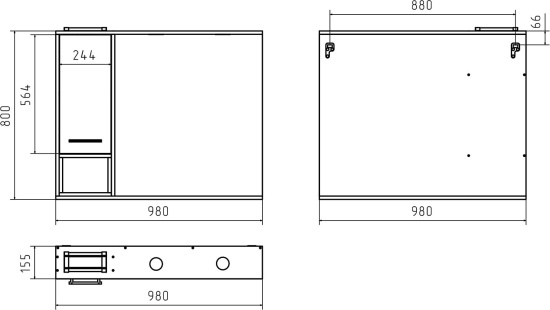 Зеркало Misty Фетта 100 L c подсветкой, белое