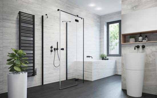 Душевой уголок Radaway Essenza New Black KDJ+S 80х100 R