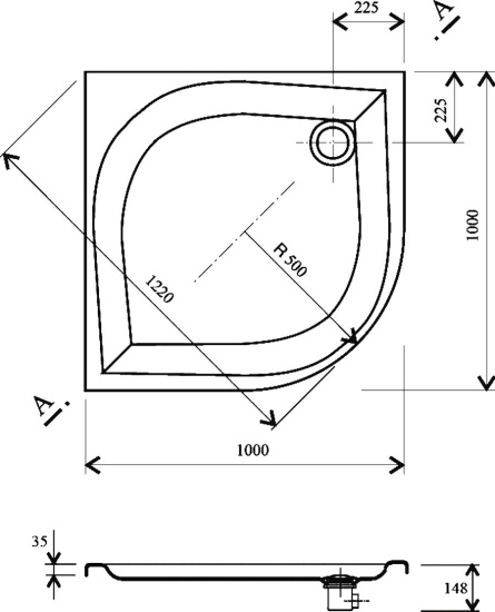 Поддон для душа Ravak Elipso-100 LA