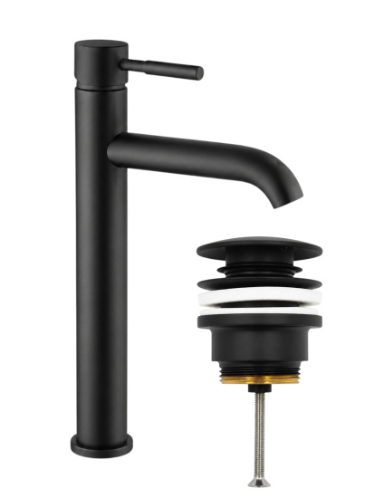 Высокий смеситель для раковины Fiore Xenon 44NN5288, черный