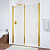 Душевая дверь в нишу Vegas Glass EP-F-1 125 09 01 L профиль золото глянцевое, стекло прозрачное