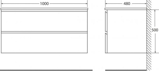 Тумба с раковиной BelBagno Luce 100 stucco cemento leggero