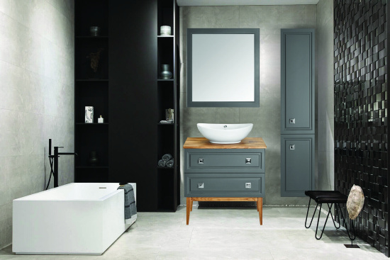 Зеркало ASB-Woodline Каталина 80 серое
