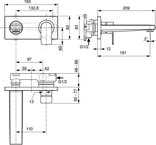 Смеситель для раковины Ideal Standard Edge A7116AA