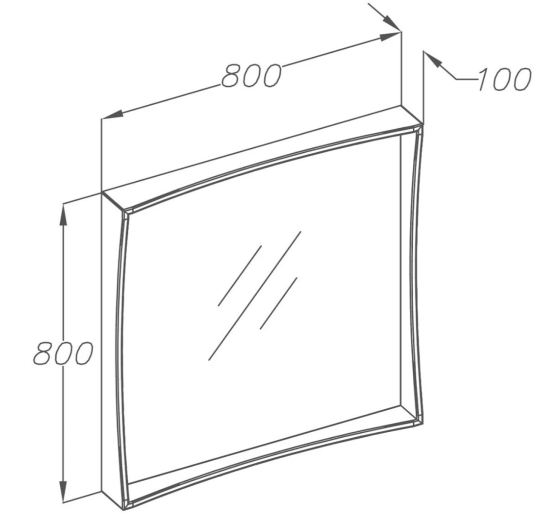 Зеркало Smile Дольче 80
