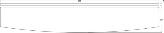 Полка Ellux Elegance ELE 033-C06 80 см