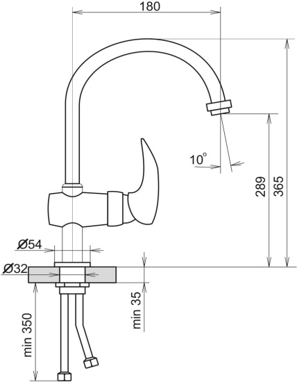 Смеситель для кухни AquaGranitEx C-5035 синий