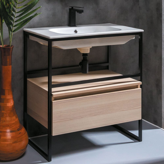 Мебель для ванной Armadi Art Loft 80 light wood, напольная