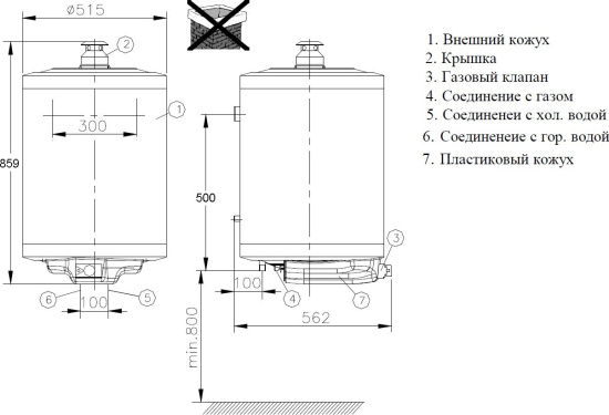 Водонагреватель Hajdu GB 80.2-02
